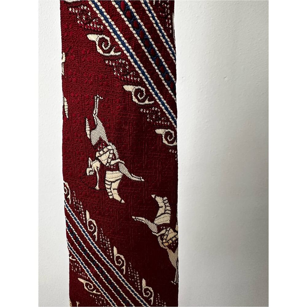 Vintage Chadwick by Wembley Men's Tie - Burgundy Equestrian/Hunting Print